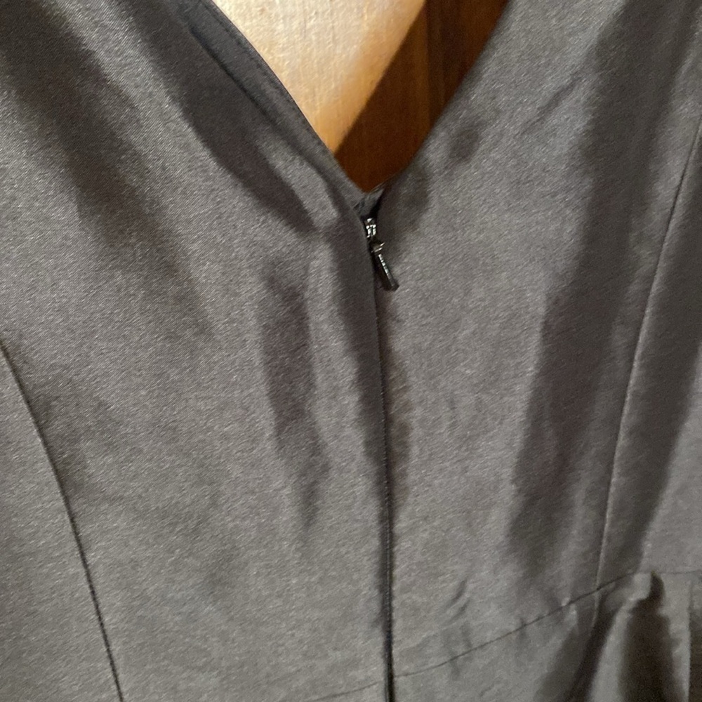 Alfred Sung D644 Peau De Soie Sleeveless Cocktail Dress Black Sz 8 - Picture 8 of 11